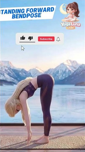 Standing Forward Bend Pose for Kids | Fun Stretch Yoga | Yoga Luna Chibi