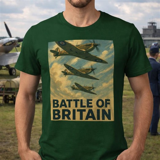 Battle of Britain Vintage T-shirt – WW2 Spitfire Fighter Plane Graphic Tee - Etsy