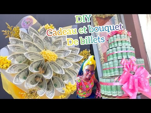 comment réaliser un bouquet de billets et un gâteau de billets de banque 💖👌 la belle surprise 🤩