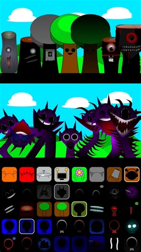 Mr.Tree 🌳 vs 🟣 Durple 1-7 BEST PHASE 🎮🔥☠️ #incrediboxsprunki #sprunkimod #shorts #gaming #roblox