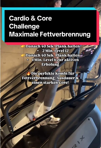 🔥 Cardio & Core Challenge – Wer ist dabei? 🔥 14 Minuten, die dich an deine Grenzen bringen – aber auch maximal Fett verbrennen und deinen Core stärken! 💦💪 🏃‍♀️ Stairmaster Planks = Die perfekte Kombi für Ausdauer, Stabilität & Fettverbrennung! 🔥 Schwitzen garantiert – aber das Gefühl danach? Unbezahlbar! 💬 Wer nimmt die Challenge an? Kommentiere „🔥“ und lass uns gemeinsam durchziehen! #CardioCoreChallenge #MaximaleFettverbrennung #CoreOnFire #PushYourLimits #NoExcuses #SweatAndBurn #defi