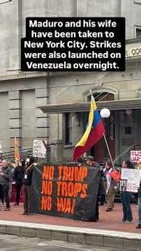 Protests in Portland after capture of Venezuelan president