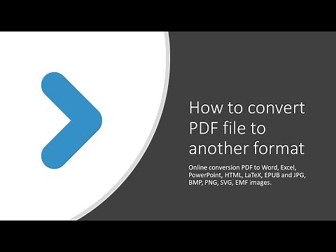 How to convert PDF to Word document or other formats.