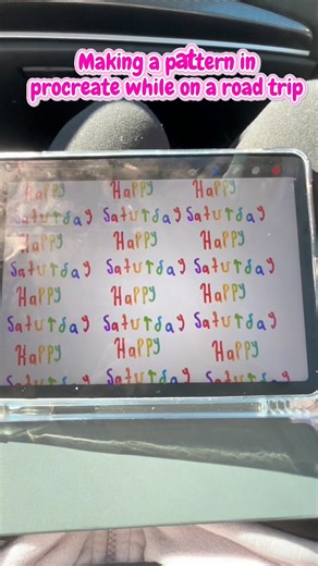 Making a pattern in procreate sorry it was a shaky video was in the car. #art #drawing #procreate | Na Mo