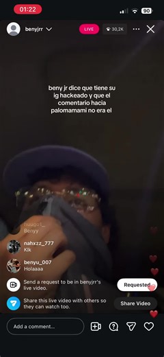Beny Jr. Habla sobre su Instagram Hackeado
