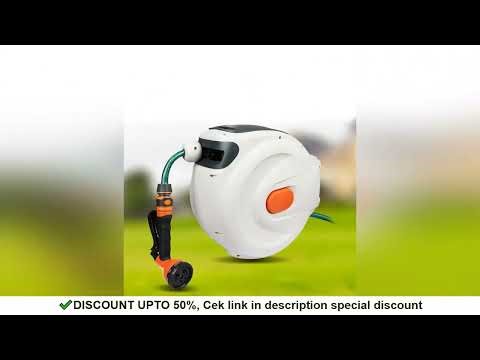 Retractable Garden Hose Reel Slow Return Auto Rewind Retractable Garden Hose Reel Wall Mount with