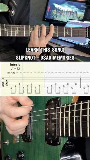 Slipknot - Dead Memories (slow-tempo guitar tutorial part 1)