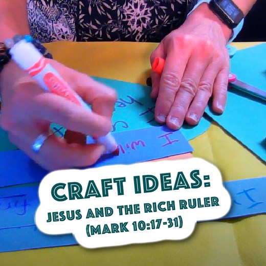 Bible Craft Ideas from Mark 10:17-31 on Jesus and the Rich Young Ruler - Ministry To Children