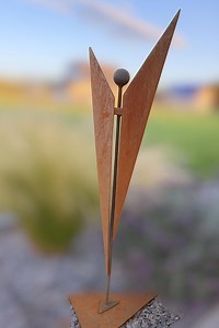 Sculpture de jardin rouillé-art de jardin-décor de jardin-sculpture de jardin en métal-sculpture rustique-art de la cour-sculpture abstraite en métal-sculpture moderne en métal - Etsy France