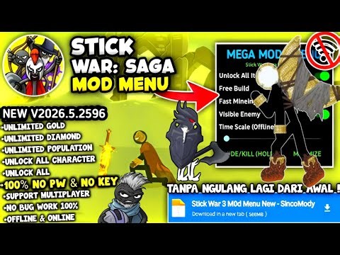 Ultimate Mode! Stick War Saga Mod Menu - v2026.5.2596 | Unlimited Everything & More!