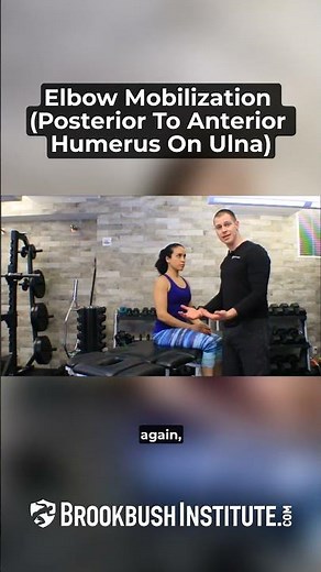 🔴Elbow Mobilization (Posterior To Anterior Humerus On Ulna)