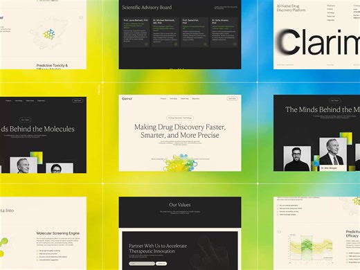 Biotech Website - Team & Homepage Design