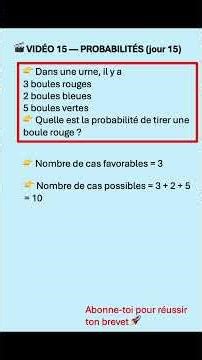 🎬 Exam: VIDEO 15 — PROBABILITY (day 15) #maths #exam #learn #probability