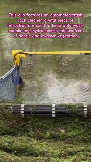 The Ultimate River Cleaner: Automated Trash Rack in Action 🌊🚜 #Engineering #Hydrology #Water