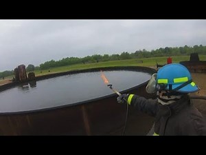 Company demonstrates fire suppression system