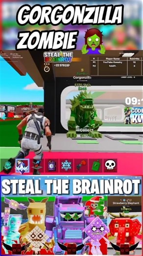 Gorgonzilla Zombie 370M STEAL THE BRAINROT🧟#shorts #fortnite #stealabrainrot #brainrot #youtube