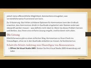 So fügen Sie Kommentare zu Check-ins in Visual Studio 2005 mit Visual SourceSafe hinzu