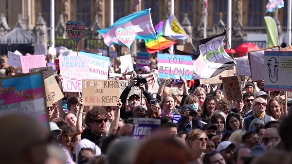 Trans rights protesters take to streets in outcry against Supreme Court ruling