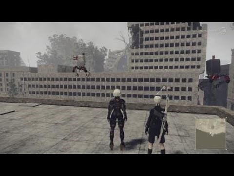 NieR: Automata - how to make long jumps (details in description)