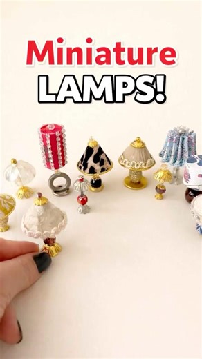 Tiny Luxury Lamps ✨ Miniature Lighting DIY You’ll Love #linaevermore #minivera