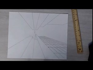 Easy One Point Perspective City Scape! Simple art lesson on perspective