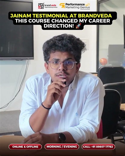 From Student to Specialist: Jainam’s Digital Marketing Transformation! || Brandveda Testimonial