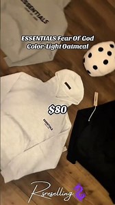 Fear of God Essentials 🤍 light oatmeal hoodie in stock now. #youtubeshorts #viral #fashion #fyp