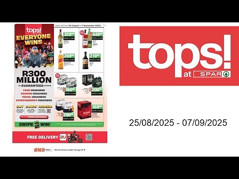 TOPS at SPAR specials - Specials - 25/08/2025 - 07/09/2025