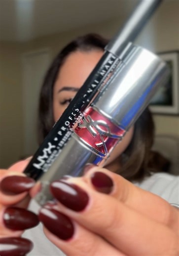 The lip combo that balances my life & my budget. AMOOO 💋✨ @YSL Beauty @NYX Professional Makeup #lipcombo #makeupfavorites #nyxprofessionalmakeup #beautyonabudget