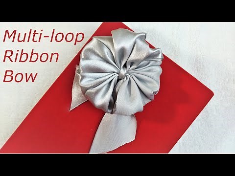 How to make a Bow - Ribbon bow - Multi-loop Bow making with fingers #Diyribbonbow