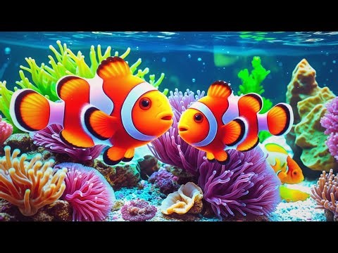 The Best 4K Aquarium - Dive Into The Mesmerizing Underwater Realm, Sea Jellyfish, Coral Reefs .
