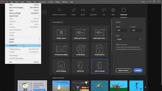 在 Animate 中使用多种文件类型