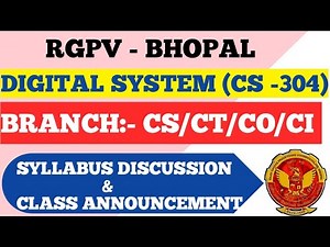 DIGITAL SYSTEM | SYLLABUS DISCUSSION & CLASS ANNOUNCEMENT | RGPV BTech 2nd Year 3rd Semester