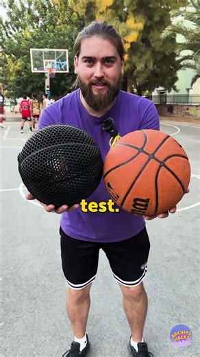 Testing a 3D Printed Airless Basketball ⚡🏀 Unreal Results! #DIYHack #Experiment