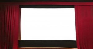 curtain closing in theater scene or cinema screen
