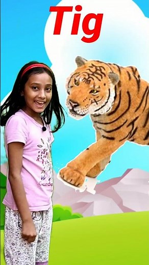 Funny Animals Video Tiger 🐯 | Learn Animals Name with Pictures | #shortsvideo #shorts #tiger |