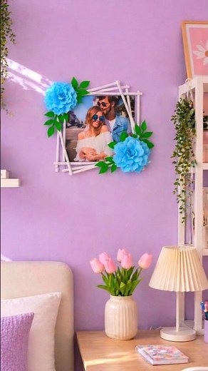 Diy Floral Photo frame 🌸