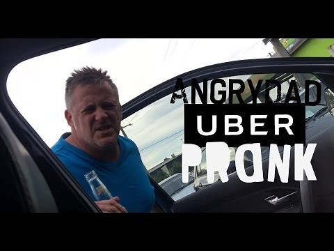 Angydad fake UBER driver prank