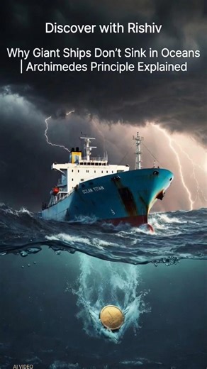 భారీ నౌకలు సముద్రంలో ఎందుకు మునగవు | ఆర్కిమీడీస్ సూత్రం వివరణ #ship #science #physics #archimedes