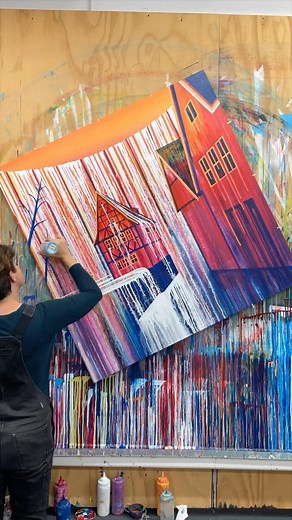 Instagram’s @design | 👀Take a close look at the painting techniques @amyshackletonart (Amy Shackleton) uses. Notice anything unexpected? Amy creates her works... | Instagram