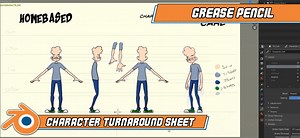 Character Turnaround Sheet using the Grease Pencil