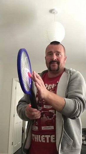 Electric fly swatter demonstration
