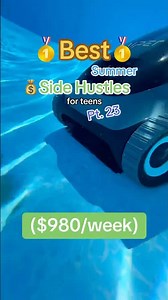 Robot pool cleaner side hustle for teens