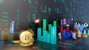 Download Stock market graph and chart for investment motion background, seamless loop for free