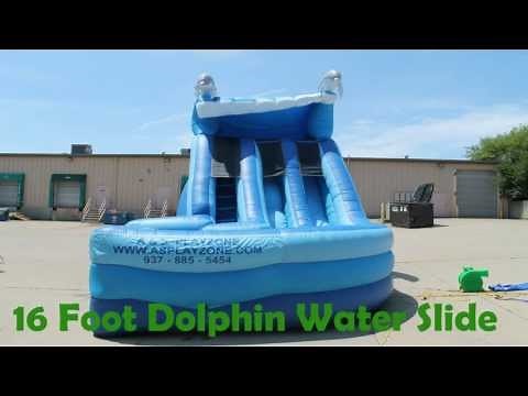 16 Foot Inflatable Dolphin Water Slide | Wet or Dry Slide| Cincinnati Dayton Rental