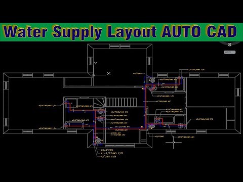 Auto CAD:Complete Water Supply Layout.How to make Shop drawing of Water Supply MEP DRAWINGS.