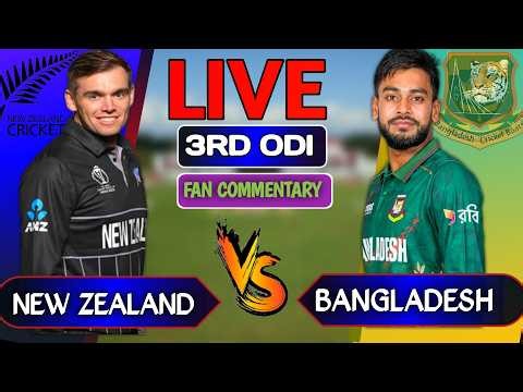 BAN vs NZ 3rd ODI Live | Bangladesh vs New Zealand Live Match Today | Full Commentary and fan chat