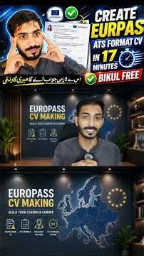 Create Europass CV Like a Pro | ATS Format CV for Europe Jobs (FREE) Step by Step