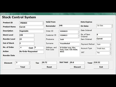 Overview of How to Create Stock Control System in Excel Using VBA