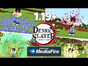 demon slayer mod minecraft pe 1.19 | demon slayer addon mcpe 1.19 | anime addon for minecraft